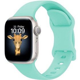 Resim Apple Uyumlu Watch Series 1/2/3 38mm Yumuşak Hafif Silikon Kordon Kayış 