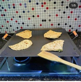 Resim Kulplu Ocak Üstü Kare Ekmek Yufka ve Gözleme Sacı 