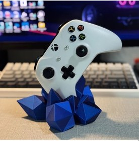 Resim Cloud011 Xbox Ps4 Ps5 Uyumlu Mavi 3d Baskılı Kristal Oyun Kumandası Standı 
