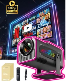 Resim Maybax Taşınabilir Mini Android Projeksiyon Sinema Projeksiyon Cihazı 150inç Wifi Bluetooth Ekran Yansıtma 