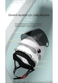Resim Wenlin Sarı Nefes Alabilen Güneşlikli Yarım Açık Motosiklet Kaskı - 04 Model Sarı 