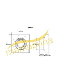Resim Bvn Ea 1530 Plastik 15 Cm 300 M³/H Banyo ve Tuvalet Aspiratörü 