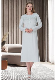 Resim Mecit Pijama Lohusasepeti 5735 Güpürlü Çiçek Desen 4'lü Lohusa Seti 001 