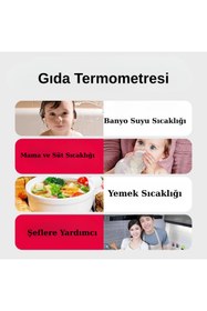 Resim FORSEİ LUCA Daldırma Tipli Süt Mama Yoğurt Çorba Mayalama Dijital Mutfak Gıda Yemek Termometresi 