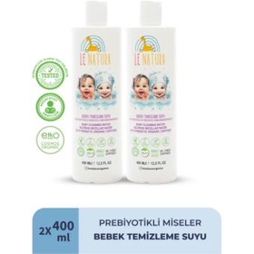 Resim Le Natura Prebiyotikli Durulanmayan Bebek Miseler Su 2 X400 Ml 