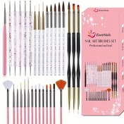 Resim 31 Parça Tırnak Kalemi Seti, Tırnak Fırçası, Çizim Kalemi, Nokta Matkap Kalemi, Boyama Kalemi, Çiçek Fırçaları, 3D Builder Jel Fırçası, Akrilik Çizim Kalemi, Ev ve Salon Kalitesinde DIY Tırnak Tasarım Araçları 