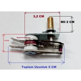 Resim FullYedek Arzum Sultani Tost Termostat Tost Makinesi Mil Uzunluğu 2 Cm 