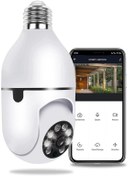 Resim Gece Görüşlü 360 Derece Led Işık 1080p Wifi Kamera Kablosuz Panoramik Ev Güvenlik Kamersı güvenlik kamerası