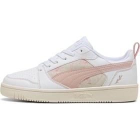 Resim Rebound V6 Unisex Low Flowers Spor Ayakkabı 400714 01 Açık Beyaz 