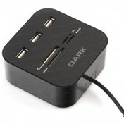 Resim Dark Ucr202 Pro Duo Dk Ac Ucr202 Kart Okuyuculu Usb Çoklayıcı 