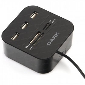 Resim Dark Ucr202 Pro Duo Dk Ac Ucr202 Kart Okuyuculu Usb Çoklayıcı 