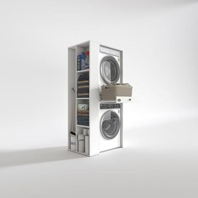 Resim Kenzlife çamaşır-kurutma makinesi dolabı bacce sol byz 187 * 090 * 60 çekmeceli banyo 