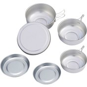 Resim Springsun Hafif Ve Dayanıklı Havacılık Alüminyum Yemek Takımı - Pratik Kapaklı Çeşitli Boyutlar Gümüş 