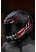 Resim Ls2 Rapıd 2 Kaıju Siyah Camlı Kapalı Motosiklet Kaskı Beyaz - Kırmızı - Mat Siyah 