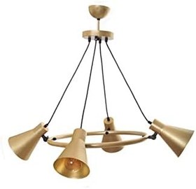 Resim Fer Avize Rüzgar retro rustik mafsallı gold renk metal Cafe - Mutfak 4 lü avize 