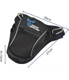 Resim Creatorally Motocentrıc Bacak Çantası, Su Geçirmez Motosiklet Bacak Çantası Erkekler Kadınlar Için Bel Paketi Yansıtıcı Şeritler ile Yürüyüş Sürme Döngüsü (Yurt Dışından) 