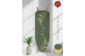 Resim Pratik Ütü Masası Kılıfı, Keçeli Taban, 50X140 Cm, Koruyucu ve Şık 