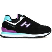Resim Hammer Jack Hakiki Deri Siyah-Lila Kadın Spor Ayakkabı - 545252147 