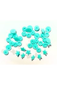 Resim Celines Wonders Kalite Garantili T5=12,5 Mm Yıldız Şekilli Çıtçıt, 10 Adet, Plastik Çıt Çıt Turkuaz Çıt Çıt 