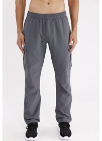 Resim Boncuk Uçlu Kordon Detaylı Yan Cepli Rahat Kalıp Lastikli Bel Eşofman Altı Grey 