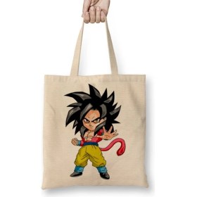 Resim Baskı Dükkanı Minigoku Super Sayajin Bez Çanta Uzun Saplı 