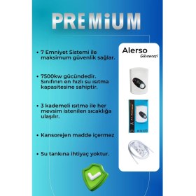 Resim Premium Elektrikli Banyo Şofbeni 7 Emniyetli Ani Su Isıtıcı 7500W 