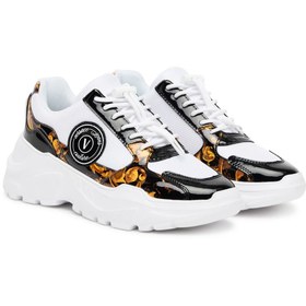 Resim Versace Kadın Fondo Speedtrack Dis. SC7 Rugan Detaylı Sneaker - Beyaz/Çok Renkli 