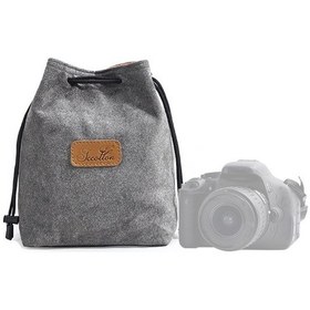 Resim Sccotton Astar Darbeye Dayanıklı Dijital Koruma Taşınabilir Slr Lens Çantası Mikro Tek Kamera Çantası Kare Gri M 