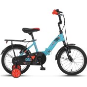 Resim 16 Jant Pıcolo-ktl-v Katlanır Çocuk Bisikleti Turkuaz Mavi Siyah Turuncu 