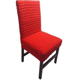 Resim Kırmızı Eteksiz Bürümcük Sandalye Kılıfı 6'lı 