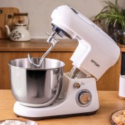 Resim Emsan Bella 5 Lt 1300W Paslanmaz Çelik Hazne ve Aparatlı Stand Mikser Mutfak Şefi 