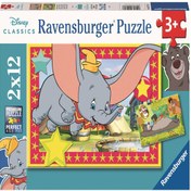 Resim Ravensburger 2x12 Parça Puzzle Walt Disney Hayvanlar 055753 