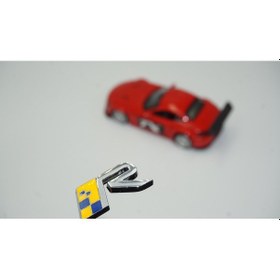 Resim Volvo R Rozet İsveç Bayrağı 3m 3d Krom Metal Bagaj Yazı Logo 