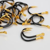 Resim 60 Adet 3#-12# Numara Siyah Altın Balık Kancaları, Çatal Kuyruklu Sazan, Levrek ve Sazan Balıkçılığı İçin Uygun, Kutulu Tungsten Çelik Kancalar. 