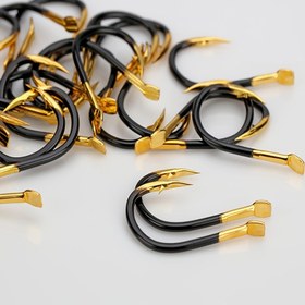 Resim 60 Adet 3#-12# Numara Siyah Altın Balık Kancaları, Çatal Kuyruklu Sazan, Levrek ve Sazan Balıkçılığı İçin Uygun, Kutulu Tungsten Çelik Kancalar. 