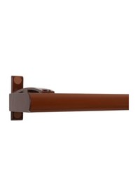 Resim Napoli Metal Başlıklı Üçlü Dekoratif Ray Korniş Modern Rustik-ceviz 150 Cm Ceviz 