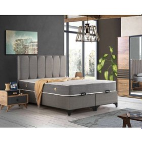 Resim Çift Kişilik Yatak Baza Yarma Dikine Başlık Seti Basic Comfort By Set 