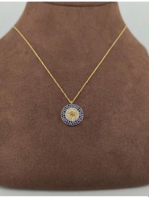 Resim Pırlant Altın Nazar Boncuğu Kolye 