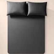 Resim %100 Pamuk Percale Lastikli Çarşaf 100x200 Cm Antrasit - Pure Serisi Penelope