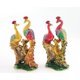 Resim Swarovski Taşlı Tavuskuşu Figürü 