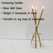 Resim 3 Adet Metal Fitil, Camgöze Yağı Fitili Paslanmaz Çelik Mum Çubukları, Ebedi Alev Fitilleri, Yeniden Ateşleme için, Elektrik Gerektirmez, Tatil ve Noel Hediyeleri, İlkbahar ve Yaz Dekorasyonları için 