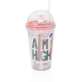 Resim Vagonlife VGN042 450ml Pipetli Plastik Bardak Ayıcık 