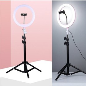 Resim 14" Ring Light Video Fotoğraf Çekim Işığı + 210 CM Stand 