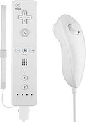 Resim Lyyes Wii, Wii uzaktan kumanda ve Nunchuck kumandaları için silikon kılıflı ve kayışlı uzaktan kumanda Wii ve Wii U için (beyaz) 