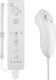 Resim Lyyes Wii, Wii uzaktan kumanda ve Nunchuck kumandaları için silikon kılıflı ve kayışlı uzaktan kumanda Wii ve Wii U için (beyaz) 