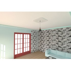 Resim MOTİFPİYER Motifpiyer Lamba Tavan Göbeği-135-kare-oval-56x56cm-2adet 