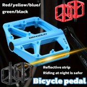 Resim 5-Renk Seçenekleri Ultra-Hafif Naylon Bisiklet Pedalları - Yol ve Dağ Bisikletleri için Yansıtıcı Şeritli Genişletilmiş Kaymaz Düz Pedallar, Çok Amaçlı Bisiklet Güvenlik Pedalları 