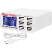 Resim Tk Tech Sunshıne Product Schematıc Çoklu Usb Hızlı Şarj 6 Port Model: 899 40w6 