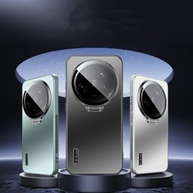 Resim Xiaomi 14 Ultra Telefon Kılıfı Kamera Desteği ve Lens Kapağı ile - PC Malzeme 