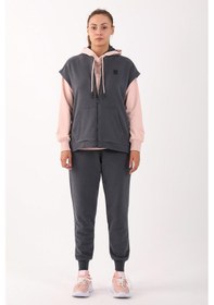 Resim Maraton Sportswear Comfort Kadın Hakim Yaka Uzun Kol Basic Antrasit Eşofman Takımı 21912-antrasit Antrasit 